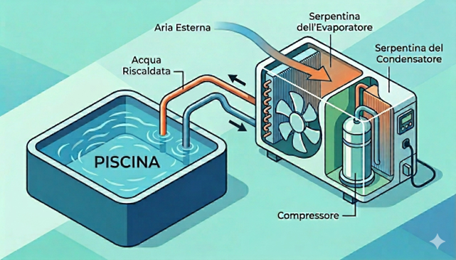 Schema pompa di calore